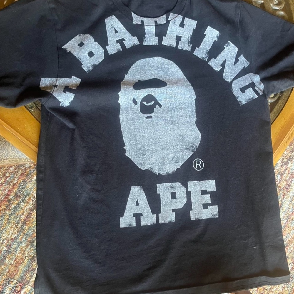 Bape Black and Gray Men's Shirt